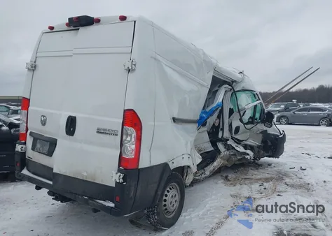 2024 Ram Promaster 2500 Tradesman High Roof 159 Wb W/Pass Seat from USA, damaged, VIN 3C6LRVDGXRE117071